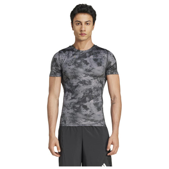 Adidas Ανδρική κοντομάνικη μπλούζα Techfit Training Allover Print Tee